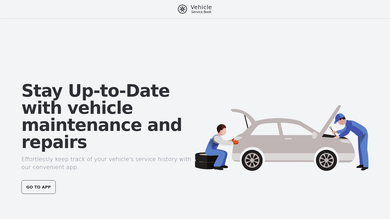 Zrzut ekranu aplikacji - Vehicle service book